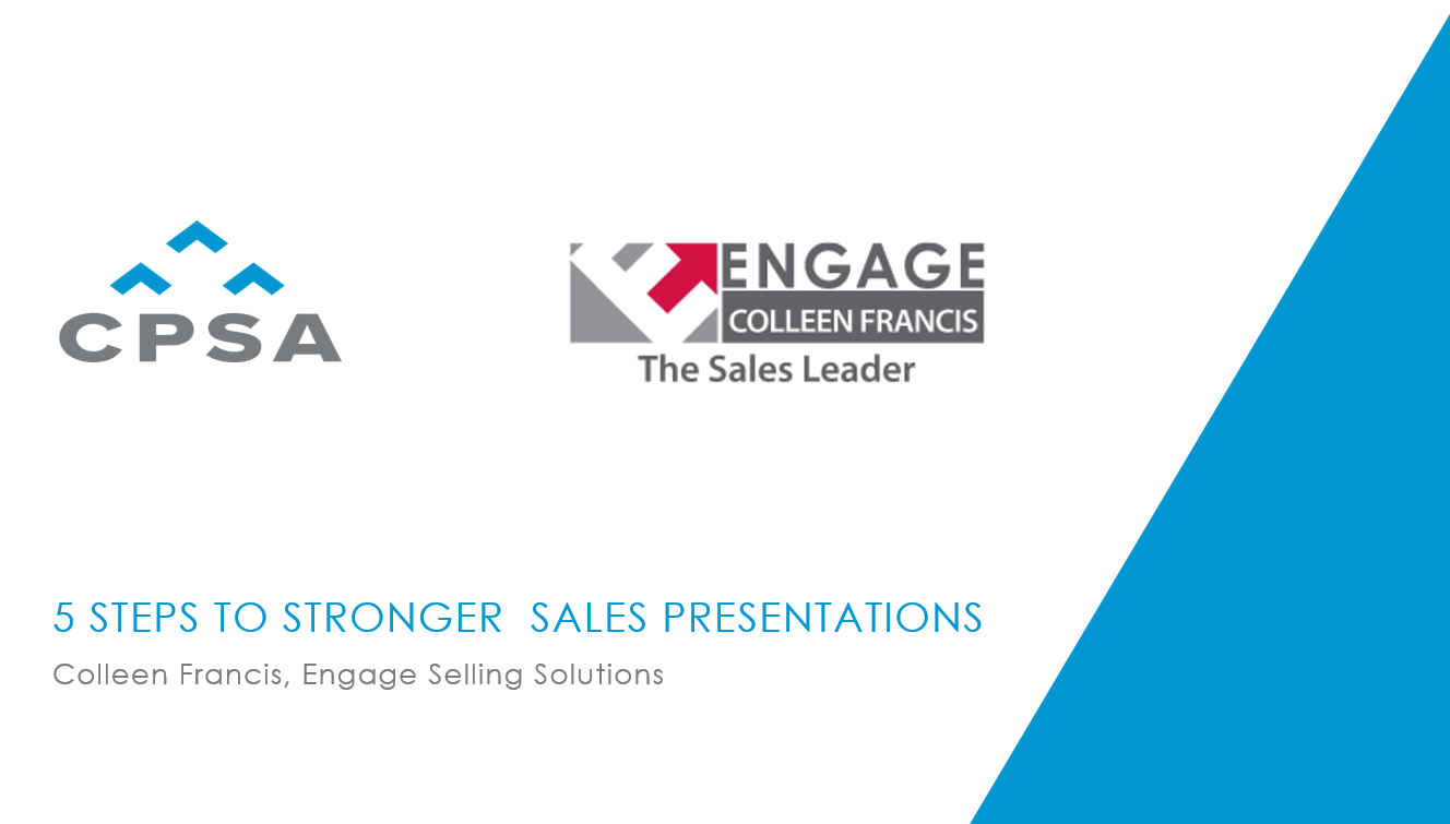 CPSA Webinar Recording - 5 Steps to Stronger Sales Presentations
